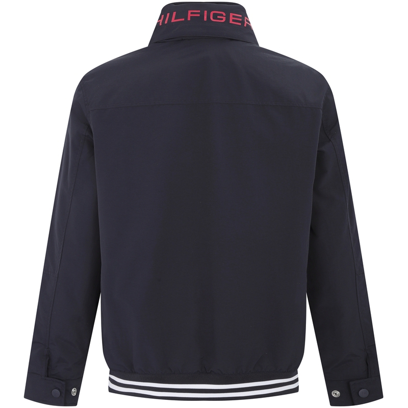 Lookbook 汤米·希尔费格LOGO印花立领拉链夹克男士春秋款 78J304I00I