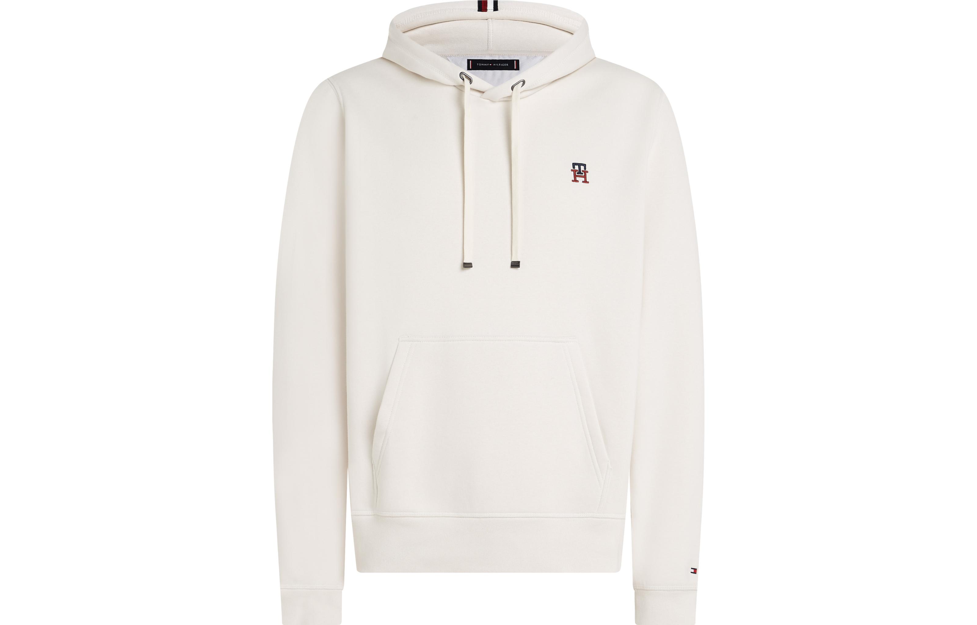 Tommy Hilfiger Logo Pullover Hoodie White MW0MW29283-AC0