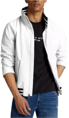 Tommy Hilfiger Logo 航海風防風外套 白色條紋拉鍊外套 78J8297-YCI Buy Tommy Hilfiger Logo 航海風防風外套 白色條紋拉鍊外套 78J8297-YCI