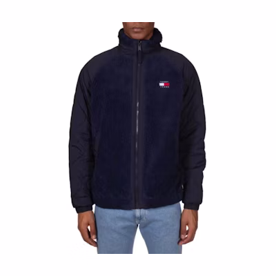 Tommy Hilfiger Logo Stand-Collar Navy Blue Jacket DM0DM17236-C87
