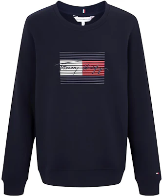 Tommy Hilfiger 經典條紋標誌圓領休閒衫 海軍藍 男女款 XW0XW02082-DW5 Buy Tommy Hilfiger 經典條紋標誌圓領休閒衫 海軍藍 男女款 XW0XW02082-DW5