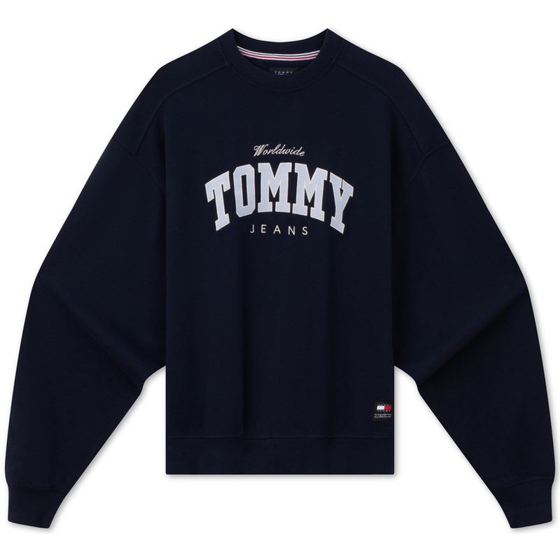 Tommy Hilfiger Loose Fit Embroidered Cotton Crewneck Sweatshirt DM0DM18386