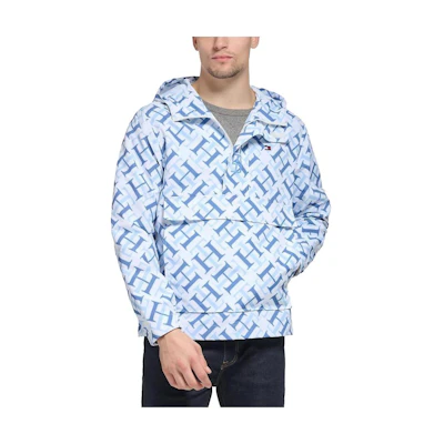 Tommy Hilfiger Men’s Logo Pullover Hoodie Jacket Light Blue TG001888-170
