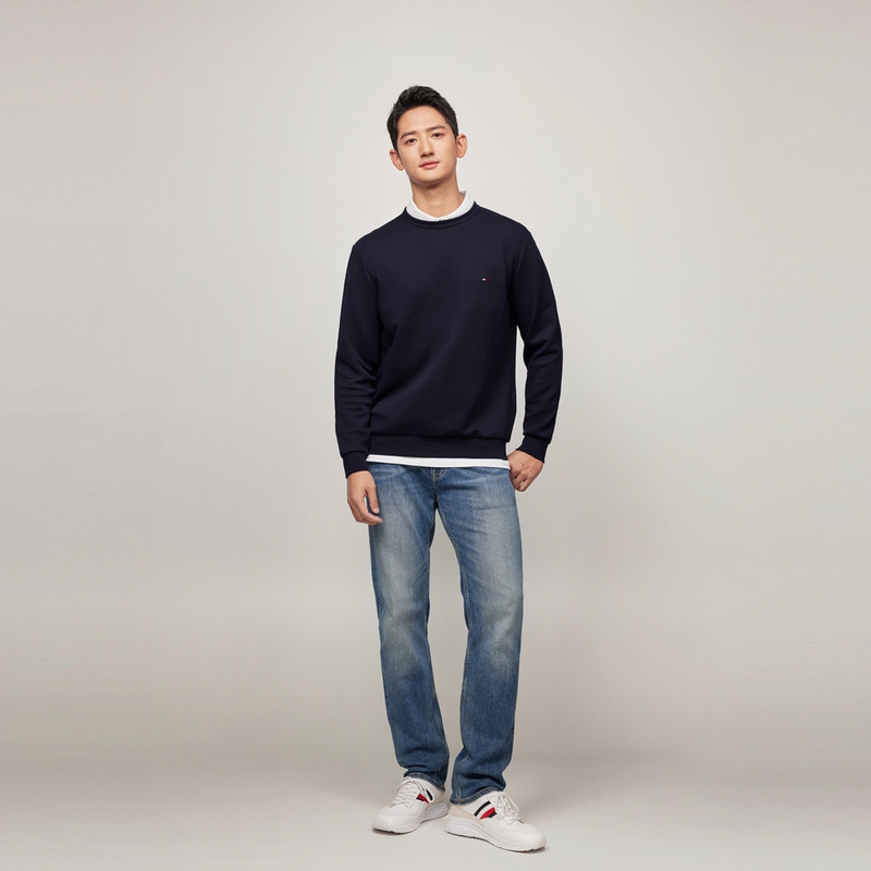 Details for 汤米希尔费格简约刺绣圆领套头卫衣 MW0MW39024