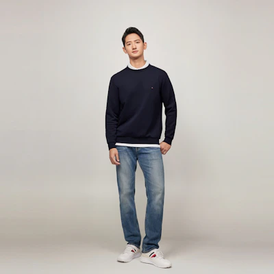 汤米希尔费格简约刺绣圆领套头卫衣 MW0MW39024 Details for 汤米希尔费格简约刺绣圆领套头卫衣 MW0MW39024