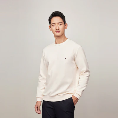 汤米希尔费格简约刺绣圆领套头卫衣 MW0MW39024 1