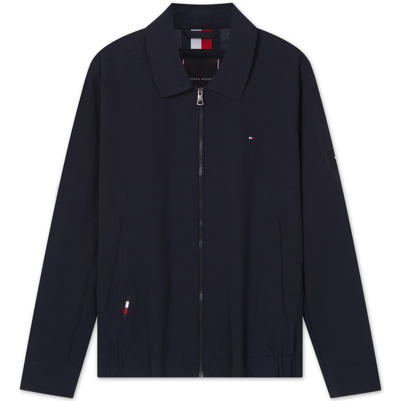 Tommy Hilfiger Minimalist Embroidered Zip-Up Jacket Navy - MW0MW32803