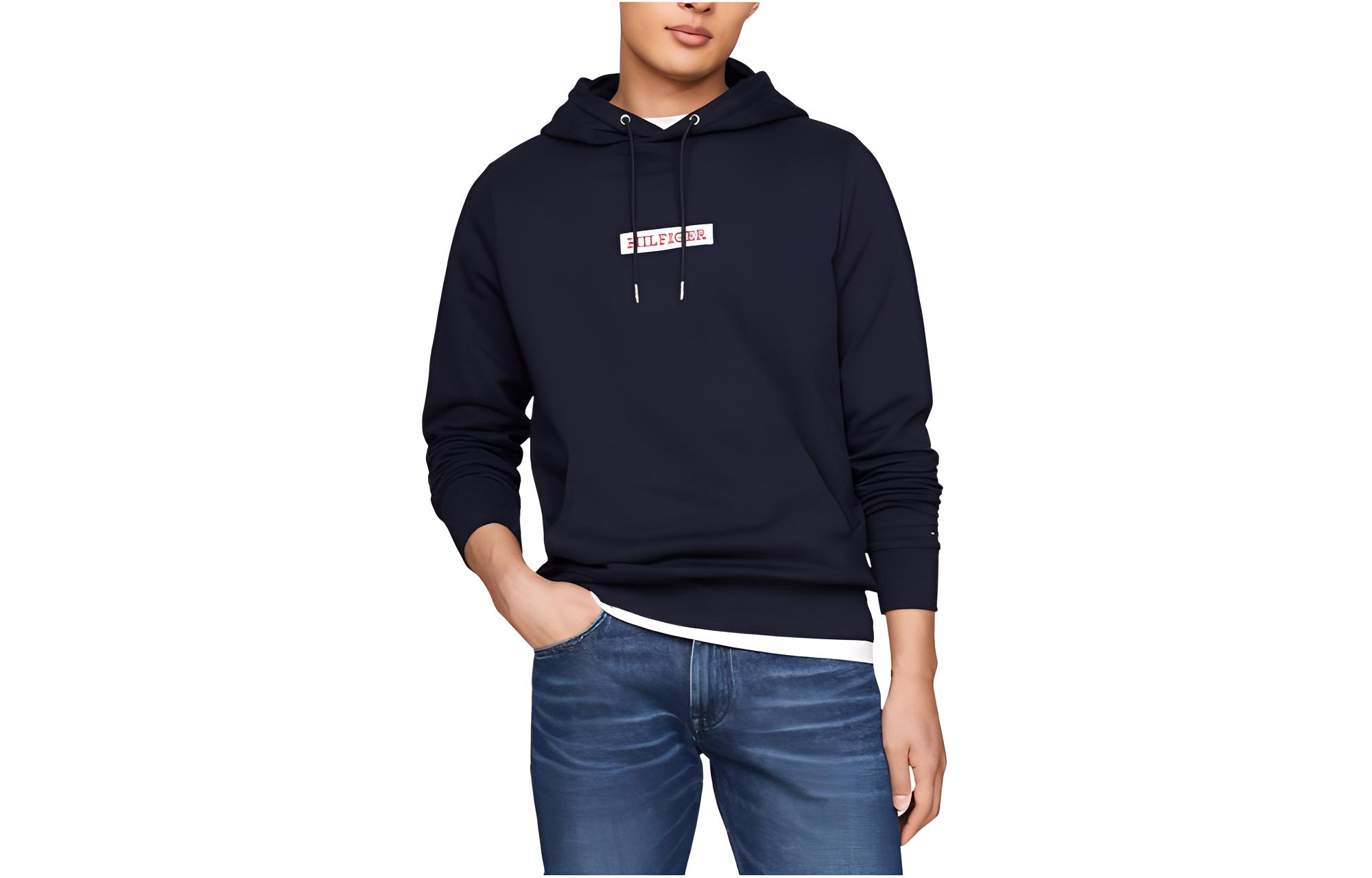Tommy Hilfiger Monotype BOGO Navy Hoodie MW0MW34379-DW5