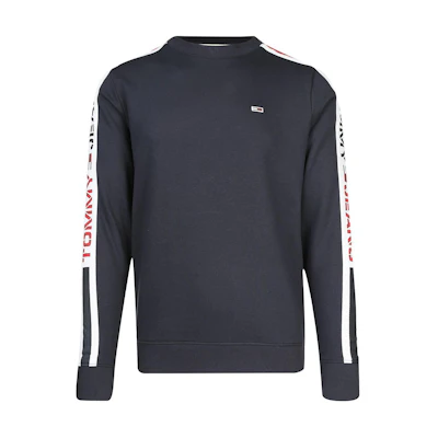 Tommy Hilfiger Navy Blue Crewneck Logo Fleece Sweatshirt 78J3634-410