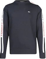 Order Tommy Hilfiger Navy Blue Crewneck Logo Fleece Sweatshirt 78J3634-410