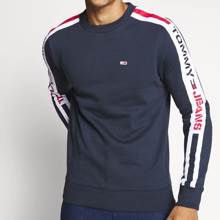 Shop 汤米·希尔费格海军蓝标志圆领卫衣 78J3634-410