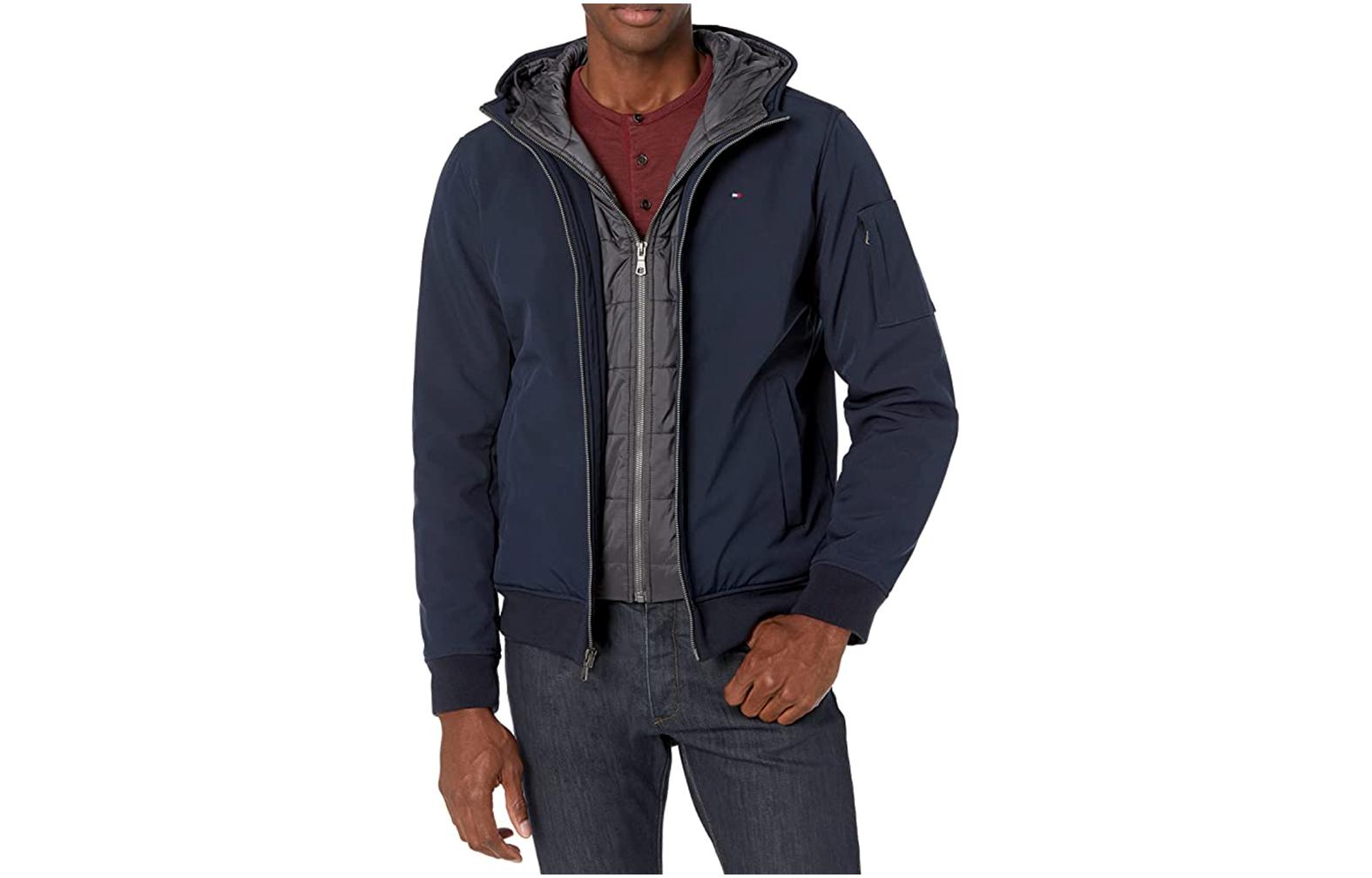 Tommy Hilfiger Navy Blue Fashion Zip-Up Hoodie Jacket 158AP223-mid