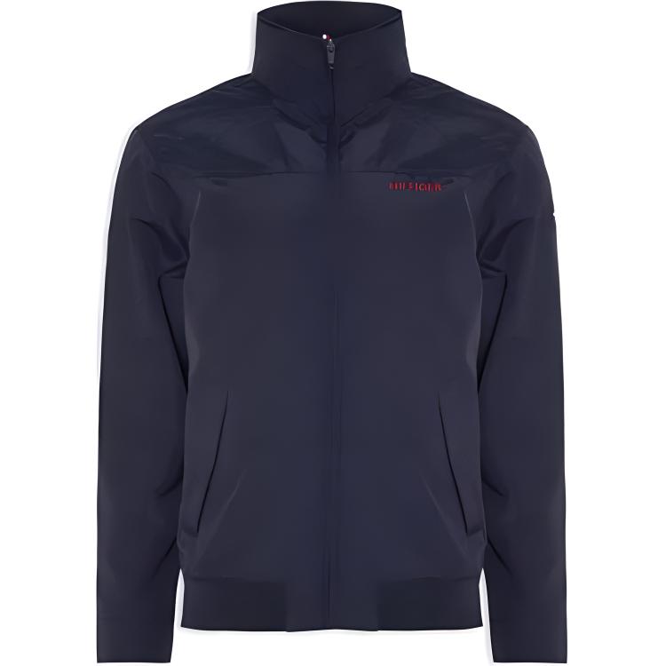 Tommy Hilfiger Navy Blue Letter Print Zip-Up Jacket Long Sleeve M78J8297-FAP