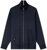 Order Tommy Hilfiger Navy Blue Zip-Up Embroidered Logo Track Jacket Sweater MW0MW34399