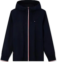 Tommy Hilfiger Navy Color-Block Striped Logo Print Hoodie Jacket 78J6178 Tommy Hilfiger Navy Color-Block Striped Logo Print Hoodie Jacket 78J6178