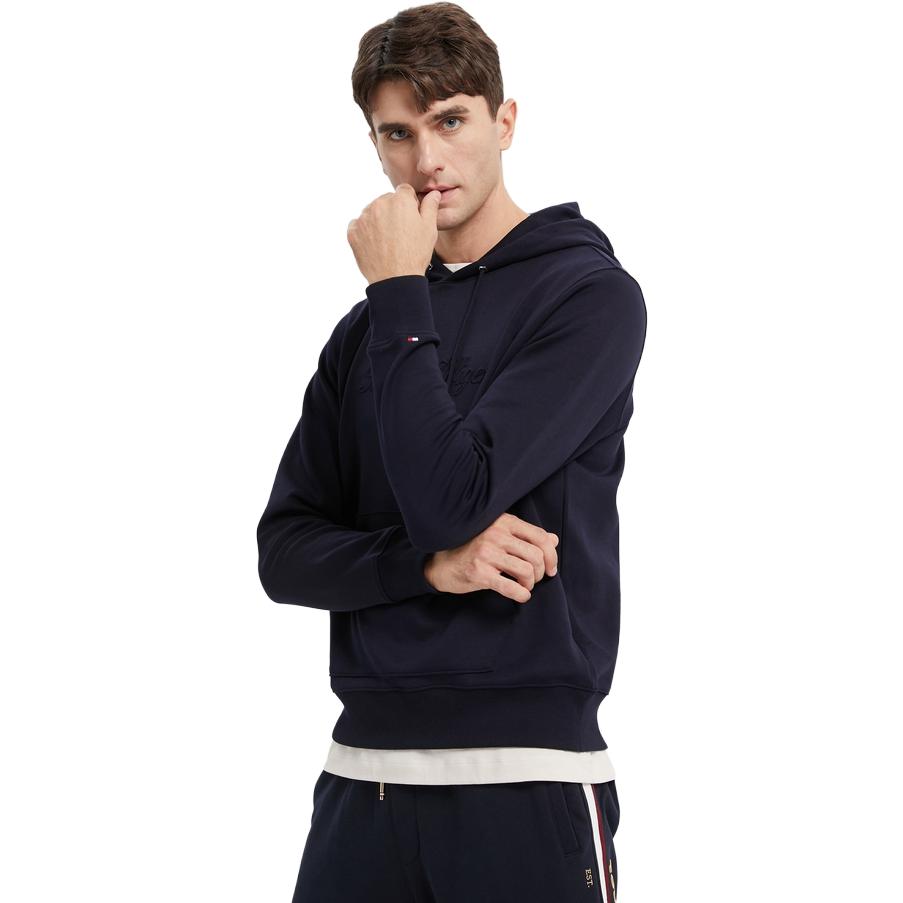 Purchase Tommy Hilfiger 海軍藍浮雕Logo連帽上衣 MW0MW28734-DW5
