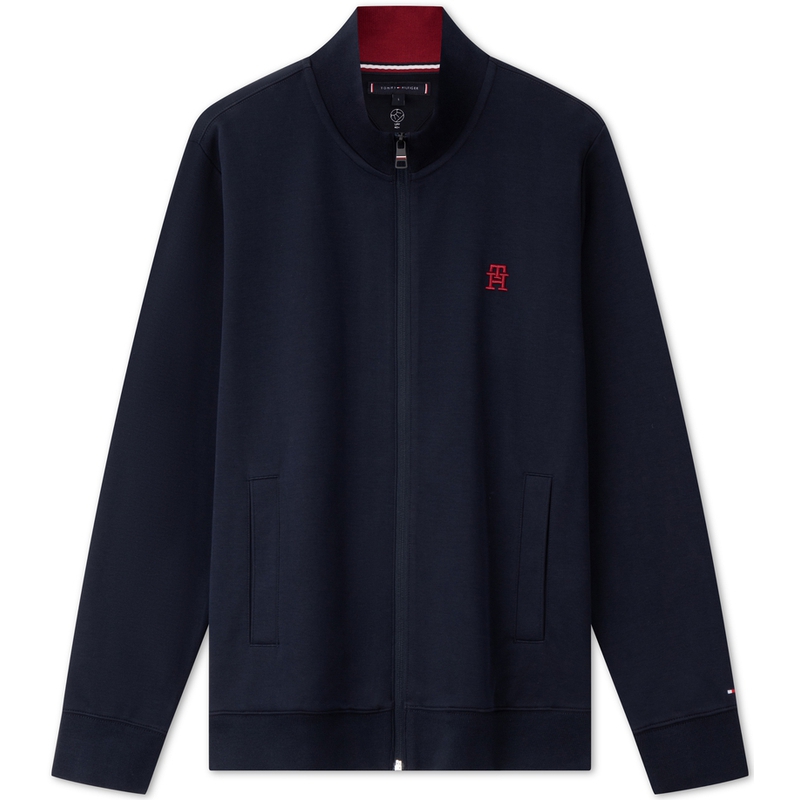 Tommy Hilfiger Navy Embroidered Stand Collar Sunproof Jacket MW0MW36246