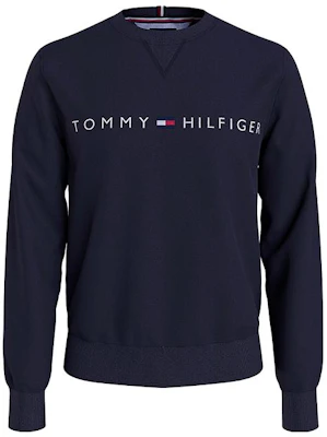 Tommy Hilfiger Navy Fleece Pullover Sweatshirt with Logo Print 78D8989-079 Buy Tommy Hilfiger Navy Fleece Pullover Sweatshirt with Logo Print 78D8989-079