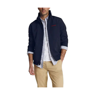 Tommy Hilfiger Navy Golf Retro Letter Print Windproof Waterproof Jacket 78J8297-411
