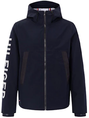 Chaqueta con Capucha Azul Marino Tommy Hilfiger con Logo Impreso. MW0MW28927-DW5 Buy Chaqueta con Capucha Azul Marino Tommy Hilfiger con Logo Impreso. MW0MW28927-DW5