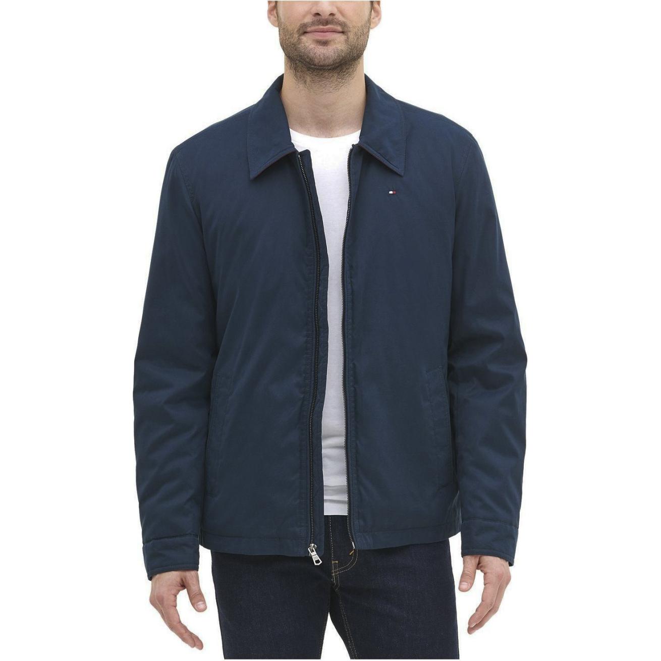 Shop Tommy Hilfiger Jaket Quilt Berkerah Navy Musim Gugur/Dingin 159AK644-NVY 159AK644-NVY