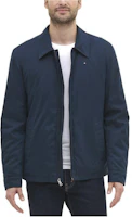 Shop Tommy Hilfiger Navy Insulated Quilted Collared Jacket for Fall/Winter 159AK644-nvy