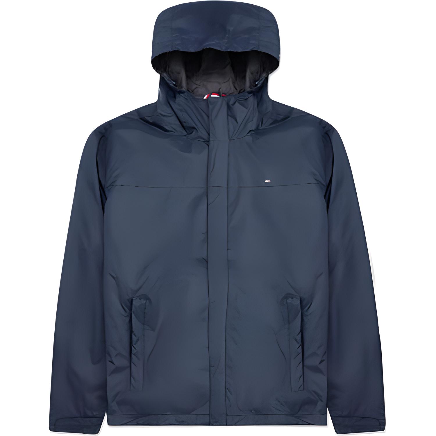 Tommy Hilfiger Navy Lightweight Waterproof Hooded Jacket for Men 156AP010-NAVY