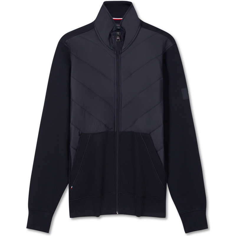 Tommy Hilfiger Navy Quilted Zip-Up Sweatshirt XM0XM02499