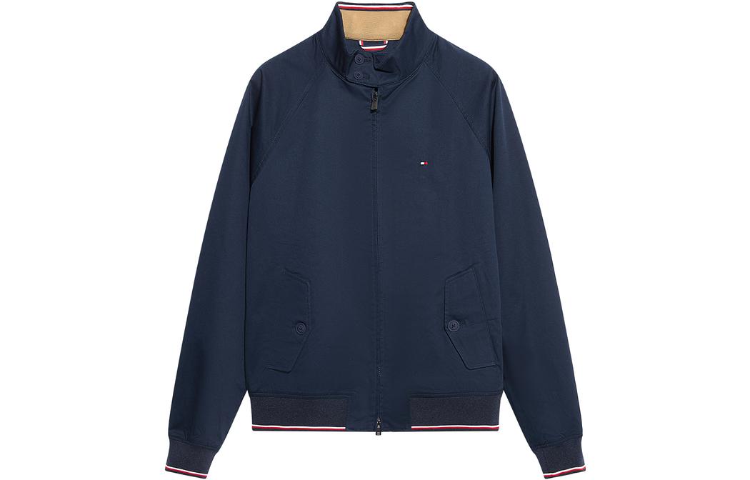 Tommy Hilfiger Navy Raglan Sleeve Stand Collar Casual Jacket 78J2788-410