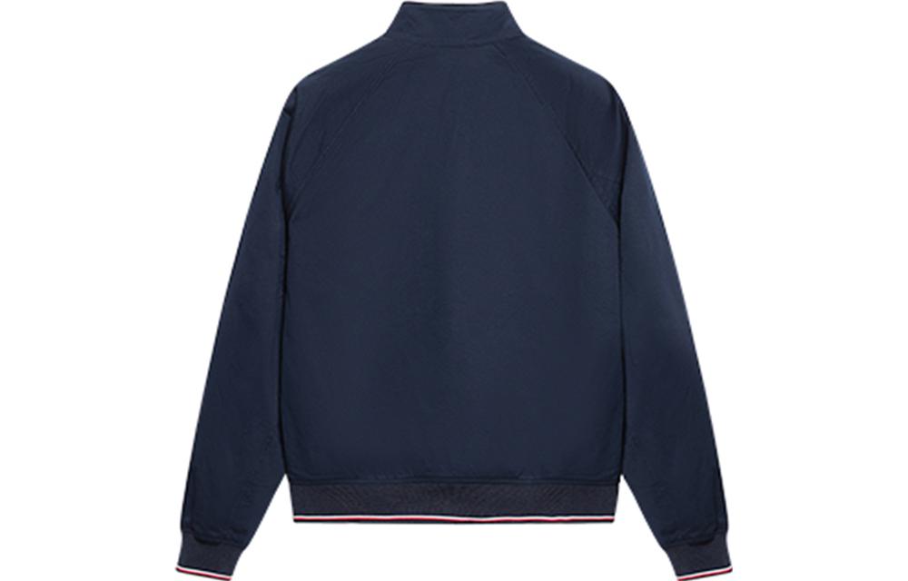 Lookbook 汤米希尔费格海军蓝色撞色袖立领休闲夹克 78J2788-410