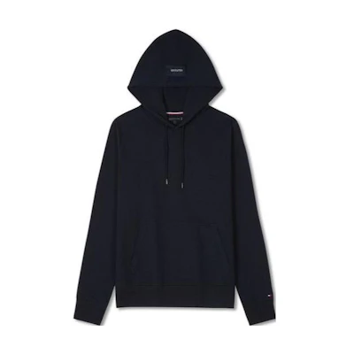 Tommy Hilfiger Navy Slim Fit Logo Hoodie Pullover MW0MW32664