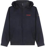Tommy Hilfiger Navy Softshell Hoodie Jacket with Logo Print Outdoor Style 78J8336-410 Tommy Hilfiger Navy Softshell Hoodie Jacket with Logo Print Outdoor Style 78J8336-410