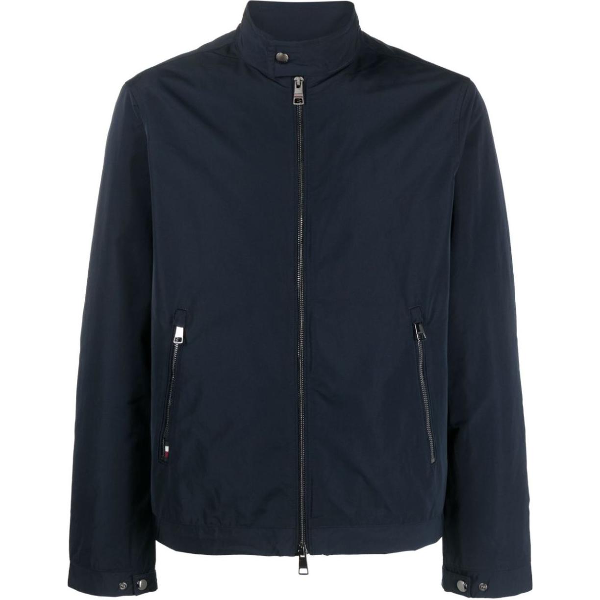 Tommy Hilfiger Navy Windbreaker Jacket with Two-Way Zipper MW0MW33061-NAVY