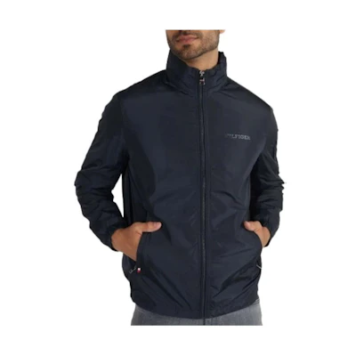 Tommy Hilfiger Navy Windproof Waterproof Logo Jacket MW0MW31640-DW5