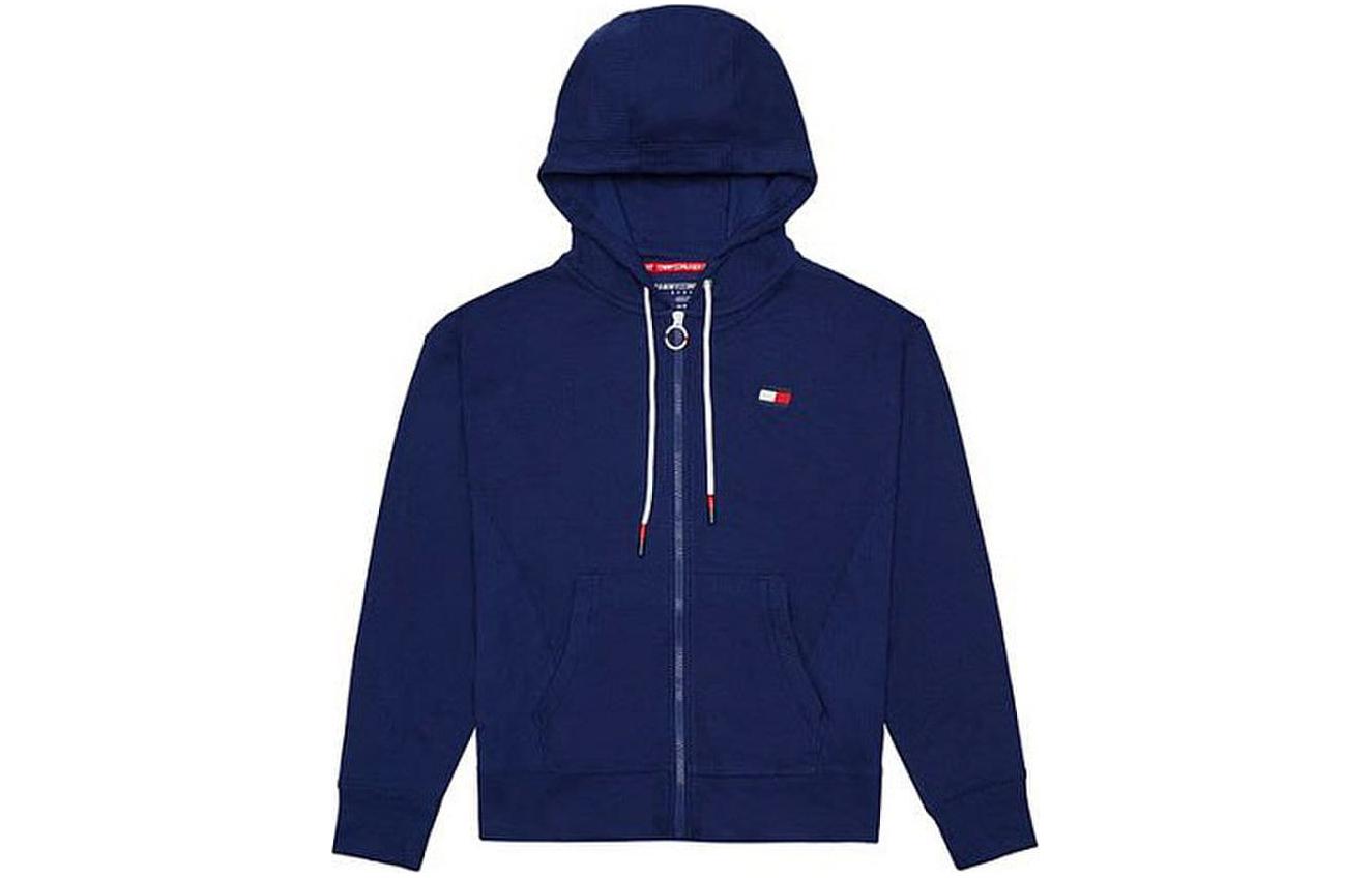 Tommy Hilfiger Navy Zip-Up Hoodie Jacket with Logo for Men TP14911J-DB