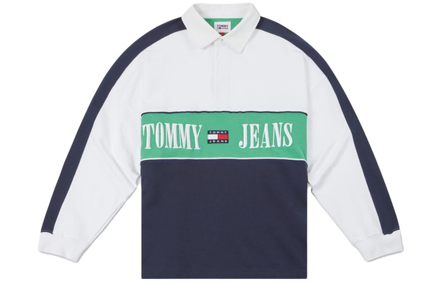 Tommy Hilfiger Numeric Logo Polo Pullover Long-Sleeve Sweatshirt Men Blue White DM0DM16373-C87