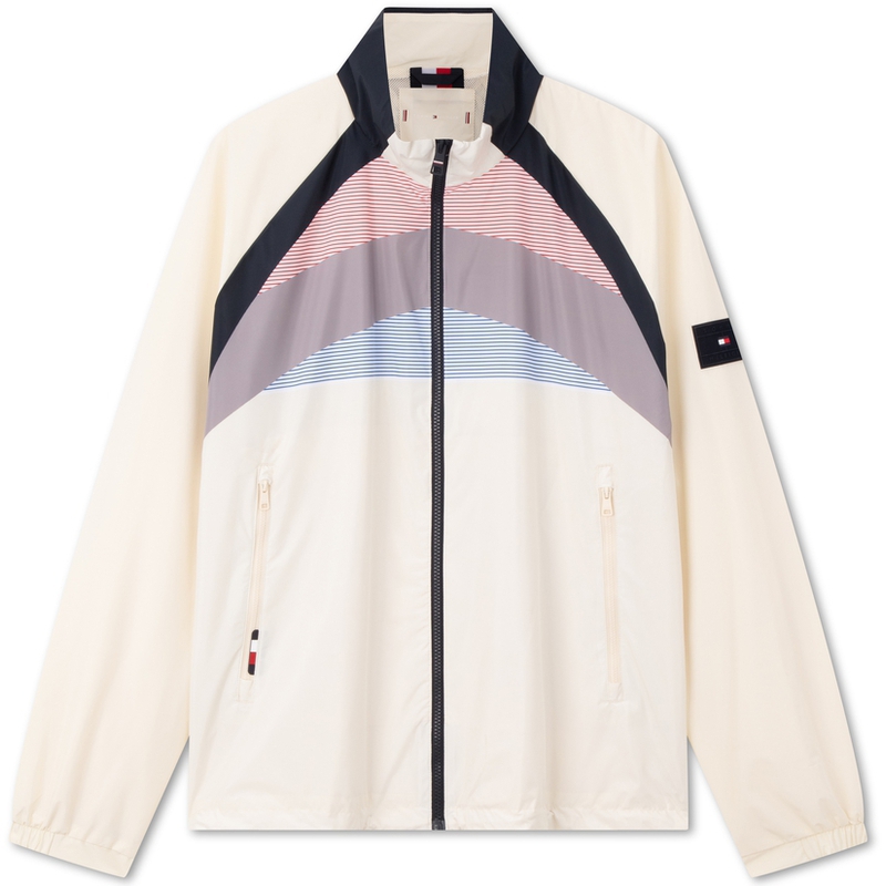 Tommy Hilfiger Outdoor Colorblock Windbreaker Jacket - Off White MW0MW34466