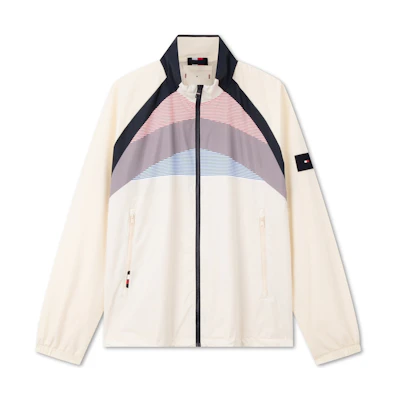 Tommy Hilfiger Outdoor Colorblock Windbreaker Jacket - Off White MW0MW34466
