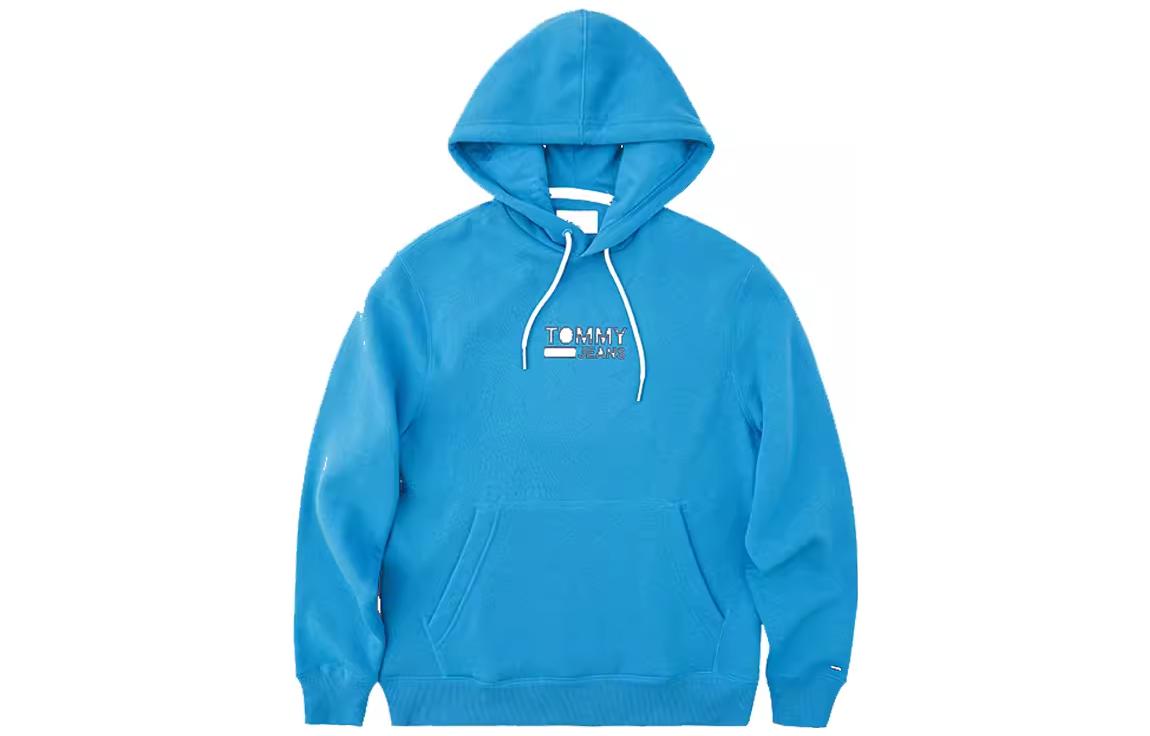 Tommy Hilfiger Oversized Blue Hoodie with Letter Print TM78J3450