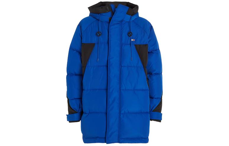 Tommy Hilfiger Oversized Colorblock Hooded Down Parka Jacket Blue DM17662-C66