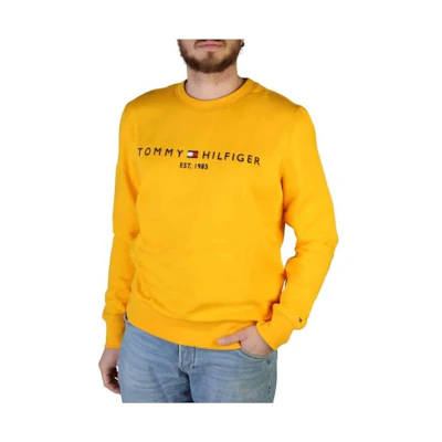Tommy Hilfiger Oversized Logo Print Crewneck Sweatshirt Yellow MW0MW11596ZEW