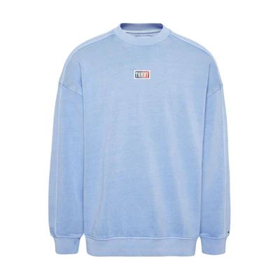Tommy Hilfiger Oversized Organic Cotton Crewneck Sweatshirt Men’s Light Blue DM0DM15700-C3R