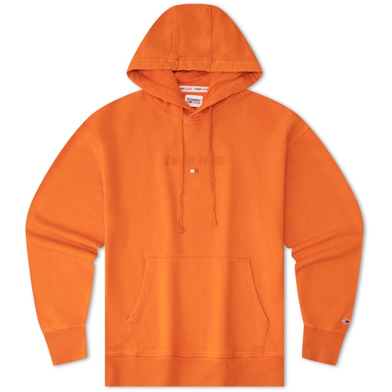 Tommy Hilfiger Oversized Streetwear Hoodie in Bright Orange DM0DM17787