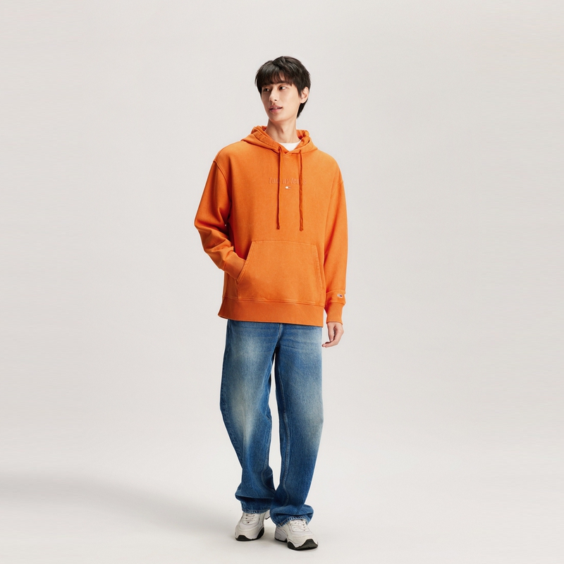 Details for 汤米·希尔费格宽松版橙色街头风连帽衫 DM0DM17787