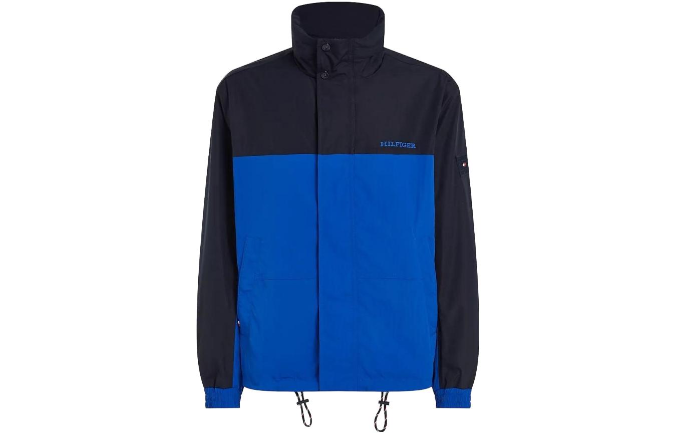 Tommy Hilfiger Packable Colorblock Windbreaker Jacket Blue MMW31650-C66