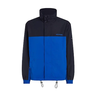 Tommy Hilfiger Packable Colorblock Windbreaker Jacket Blue MMW31650-C66