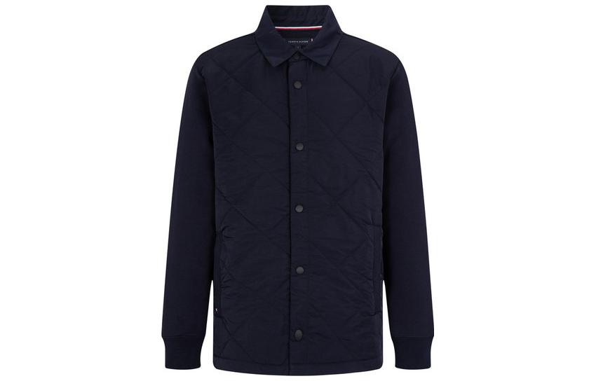 Tommy Hilfiger Patchwork Quilted Snap Button Jacket for Men MW0MW27894