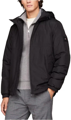 Tommy Hilfiger 波特蘭連帽外套 黑色拉鍊素面外衣 MW33740-BDS Buy Tommy Hilfiger 波特蘭連帽外套 黑色拉鍊素面外衣 MW33740-BDS