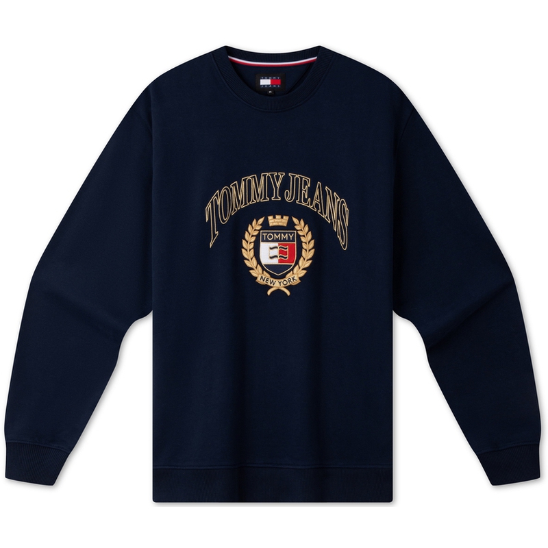 Tommy Hilfiger Pullover Crewneck Sweatshirt with Embroidered Badge DM0DM19755