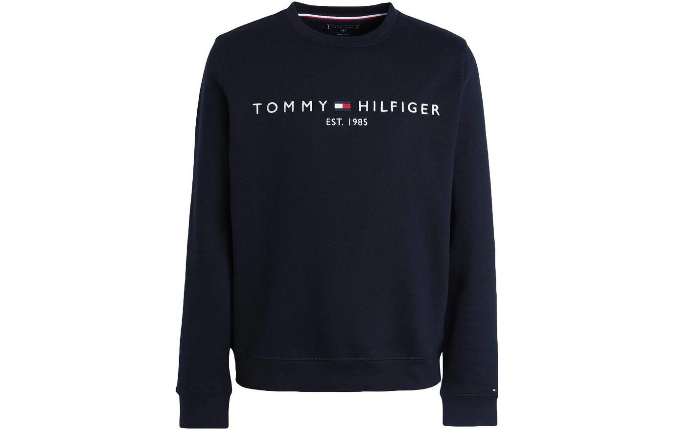 Tommy Hilfiger Pullover Sweatshirt with Logo Print in Navy Blue MW0MW11596DW5